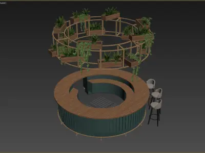 Restaurant Bar 15 3D model