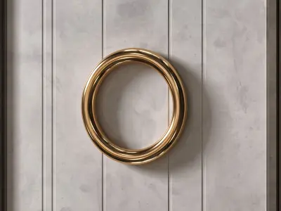 Decor wall with circle in middle 3D model