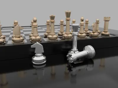 Chess set Free low-poly 3D model