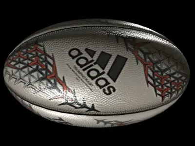 rugby ball 3 Low-poly 3D model