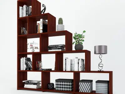 Shelf Staircase Decoration 3D model