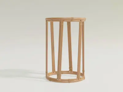 Bamboo high table mesh 3D model