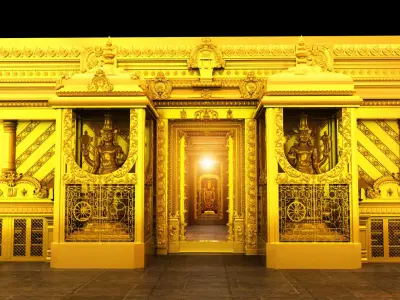 tirupati temple interior 3D model