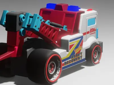 Truck toy with lights 3D model