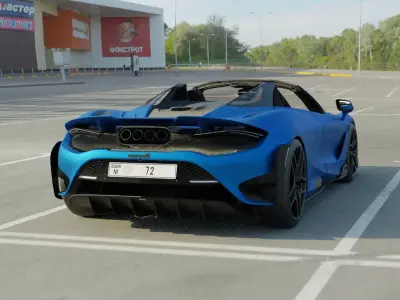 McLaren 765LT Spider Rigged 3D model