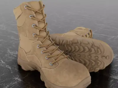 TURKISH COMMANDER BOOTS 3D - ANAFARTALAR Low-poly 3D model