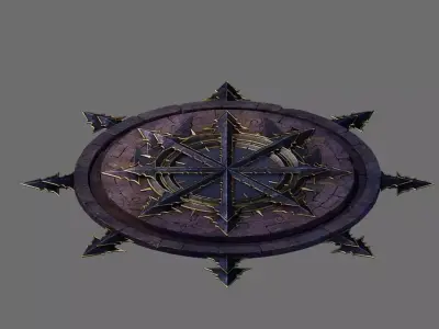 Stone Blood Birds Secret Room - Magic Table 01 3D model