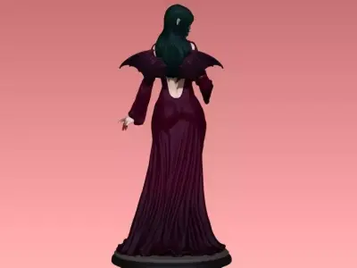 vampire woman 3D print model