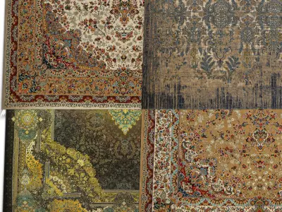 Persian Carpet Collection-vol17-4k texture Low-poly 3D model