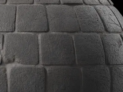Pavement Materials 109- Concrete Paving - Sbsar Pbr 4k Seamless Texture
