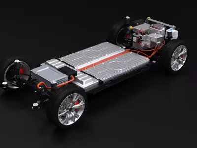 Generic Electric Car FWD Chassis 3D model
