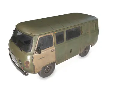 UAZ 3909 Low-poly 3D model