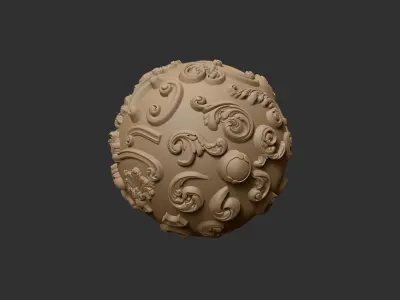29 VDM Brushes of Decor ornaments for ZBrush 3D model