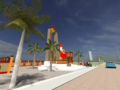 Monument Place Monument Design 3D model