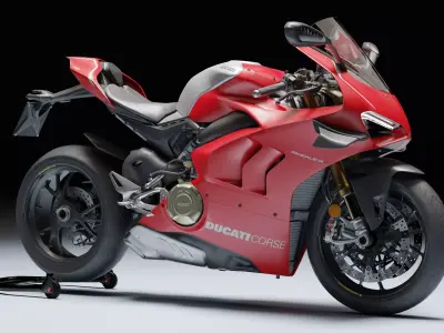 Ducati Panigale V4 R 2019 Low-poly 3D model