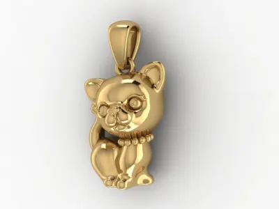 pendant cat kittie cute 3D print model