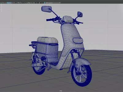 Yadea DE3 Electric Scooter moto vehicle bike 3D model