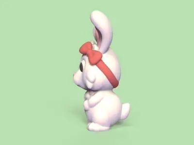 Bunny Hair Bow 3D print model