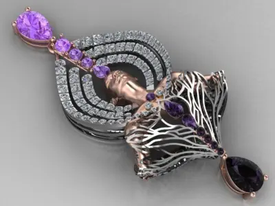 Mind blooming pendant-orginal design 3D print model