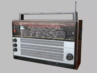 Old USSR Radio low-poly Low-poly 3D model