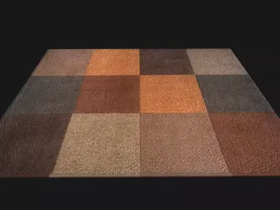 Carpet squer Low-poly 3D model