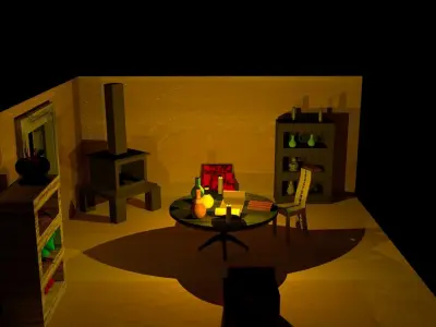 Room Design Low-poly 3D model purchase