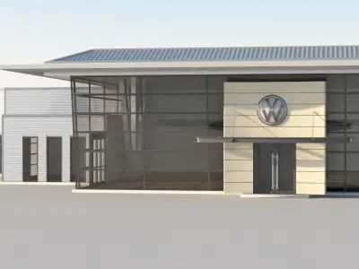 Volkswagen office building 3D model