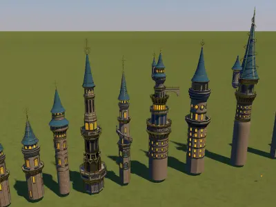 Disney Castle only objects pack 3D model