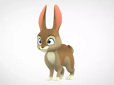 Bunny Low-poly 3D model