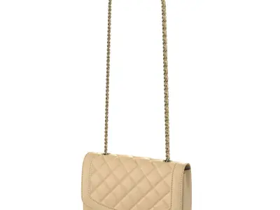 Vintage Medium Diana Flap Bag Cream Low-poly 3D model
