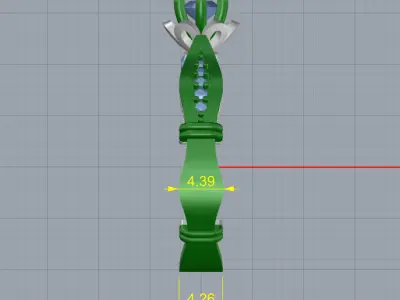 Verragio Engagement Ring 3D print model