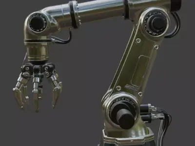 Industrial Robotic Arm 3D Model 3D model