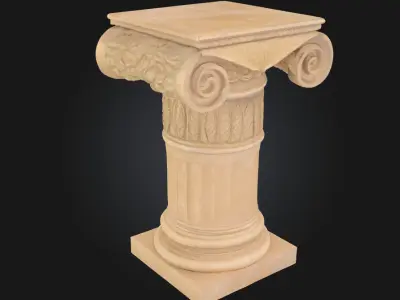 Corinthian Elegance A Pillar of Classical Grandeur 3D model