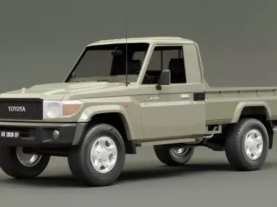 LAND CRUISER PICKUP - Beige 3D model