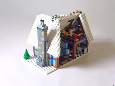TwindBricks3D - 10229 Winter Village Cottage 3D print model