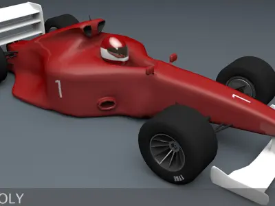 Formula 1 Car Type 3D Models Low-poly 3D model