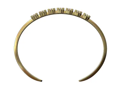 Diamond clusters pattern cuff bracelet size S 3D print model