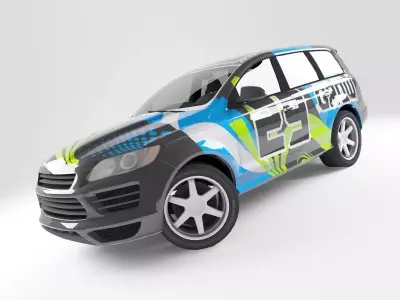 Car A7 Low-poly 3D model