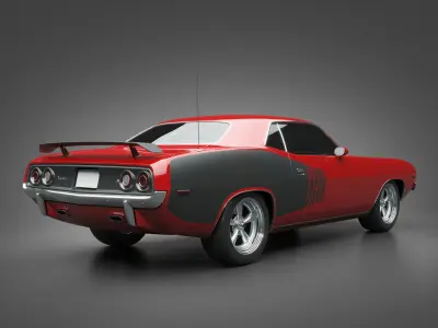 1972 Plymouth HEMI Cuda 3D model