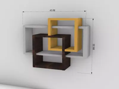 Small Wall Unit Free 3D model