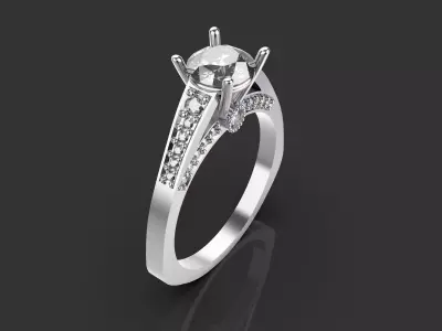 Wedding engagement women ring 3d model printable 3D print model