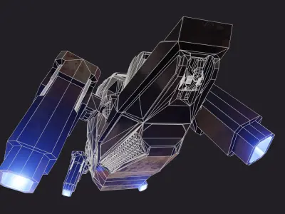 Sci Fi Hover Bike Low-poly 3D model