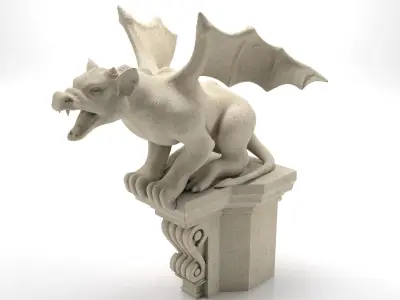 Gargoyle Gothic Statue 3D model