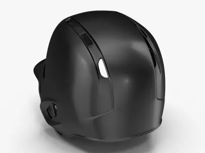 Baseball Helmet Two Sided Boston Black Low-poly 3D model
