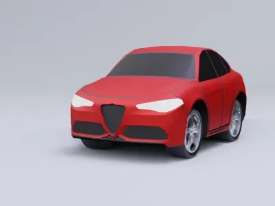 Toon car 02 model  3D model