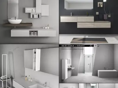 Bathroom furniture collection 3  3D model