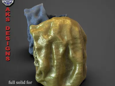 Penholder flowerpot Reaper skull v174 3D print model