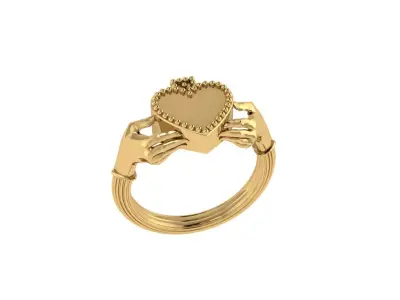 Claddagh Ring 3D print model