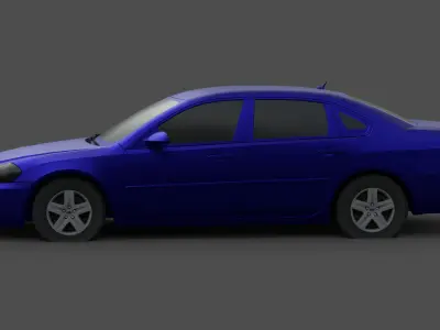 Chevrolet Impala 3D Model High-Quality Classic Car Low-poly 3D model