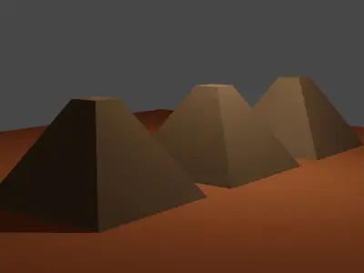 3D Pyramid Simple Low-poly 3D model